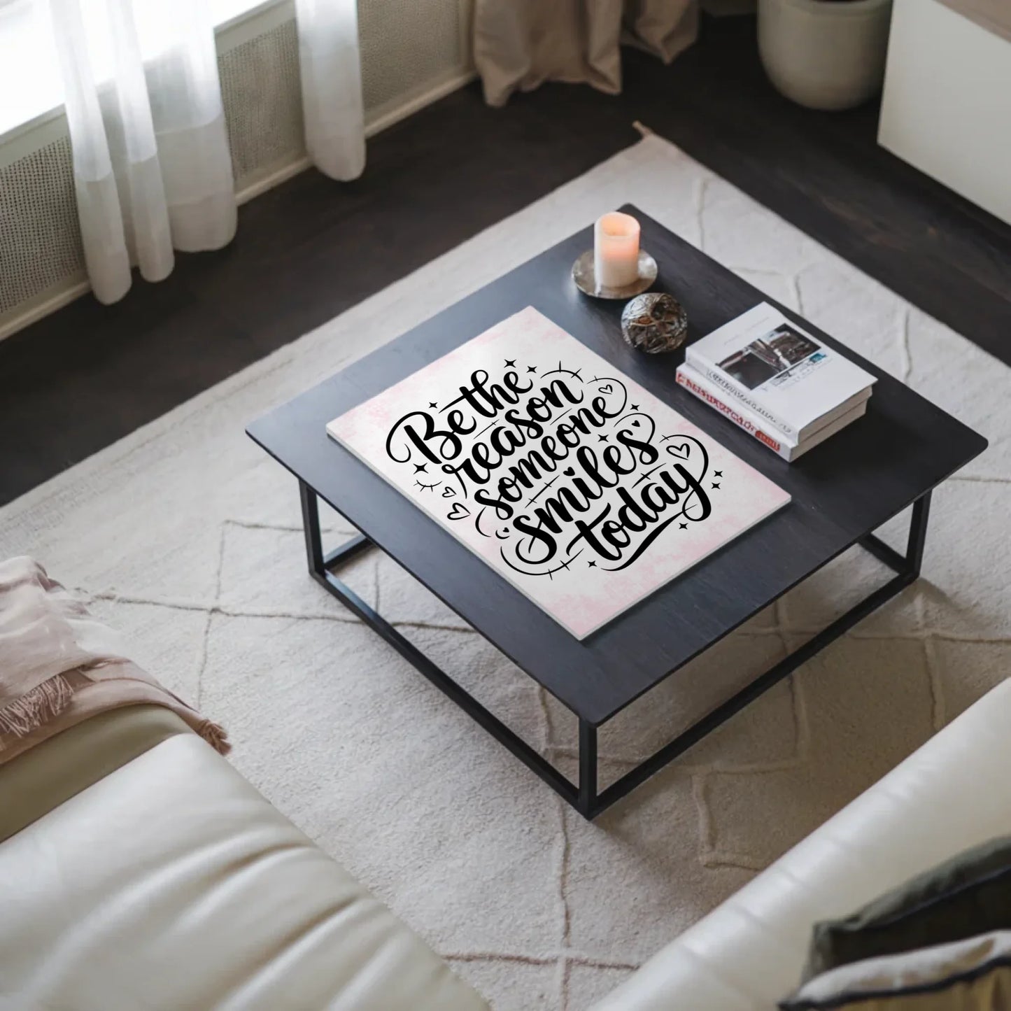 Sprüche Poster Magentisch Be the Reason Someone Smiles