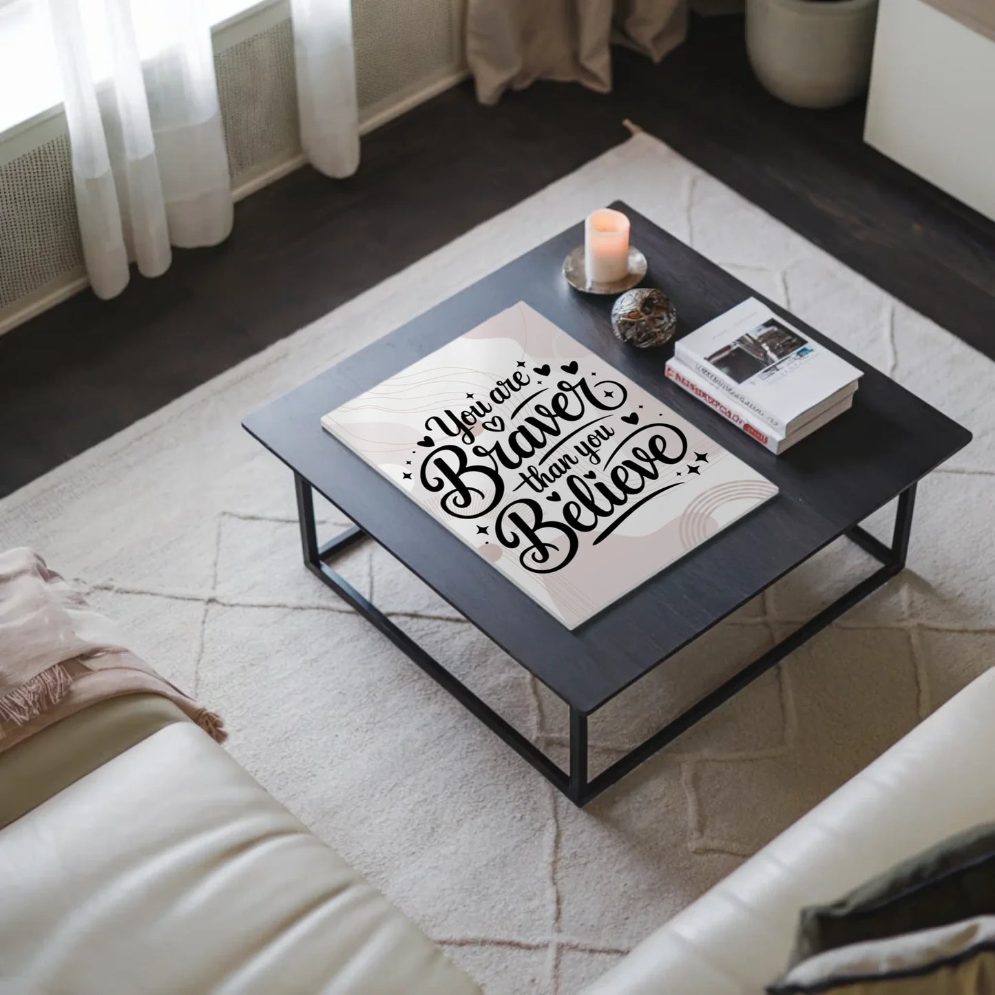 Sprüche Poster Magentisch You Are Braver als Geschenk