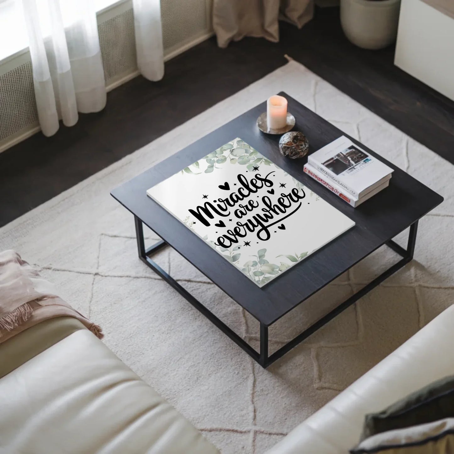 Magnet Poster mit Spruch Miracles are everywhere