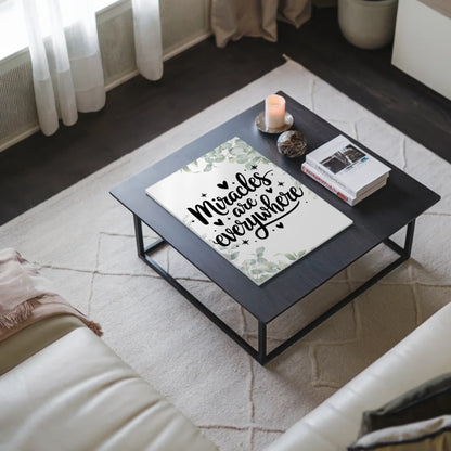 Magnet Poster mit Spruch Miracles are everywhere