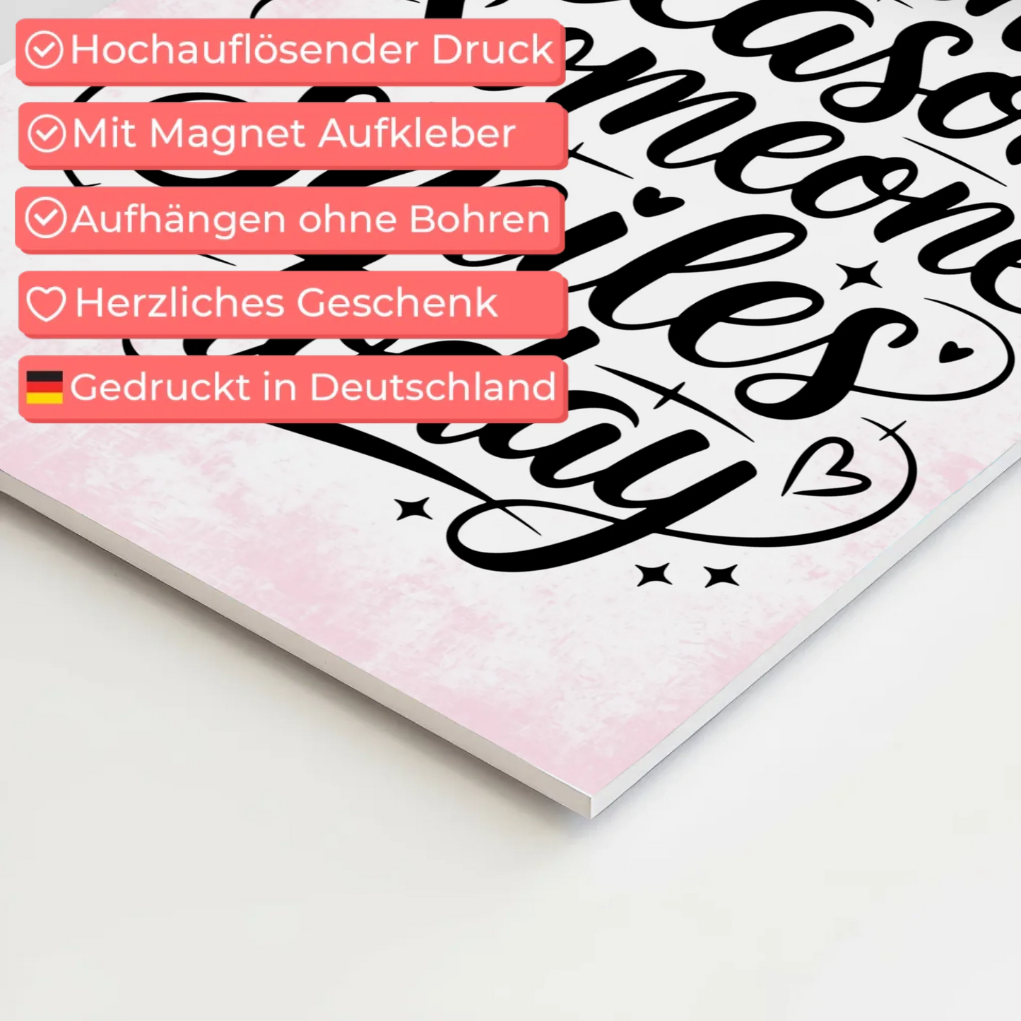 Sprüche Poster Magentisch Be the Reason Someone Smiles