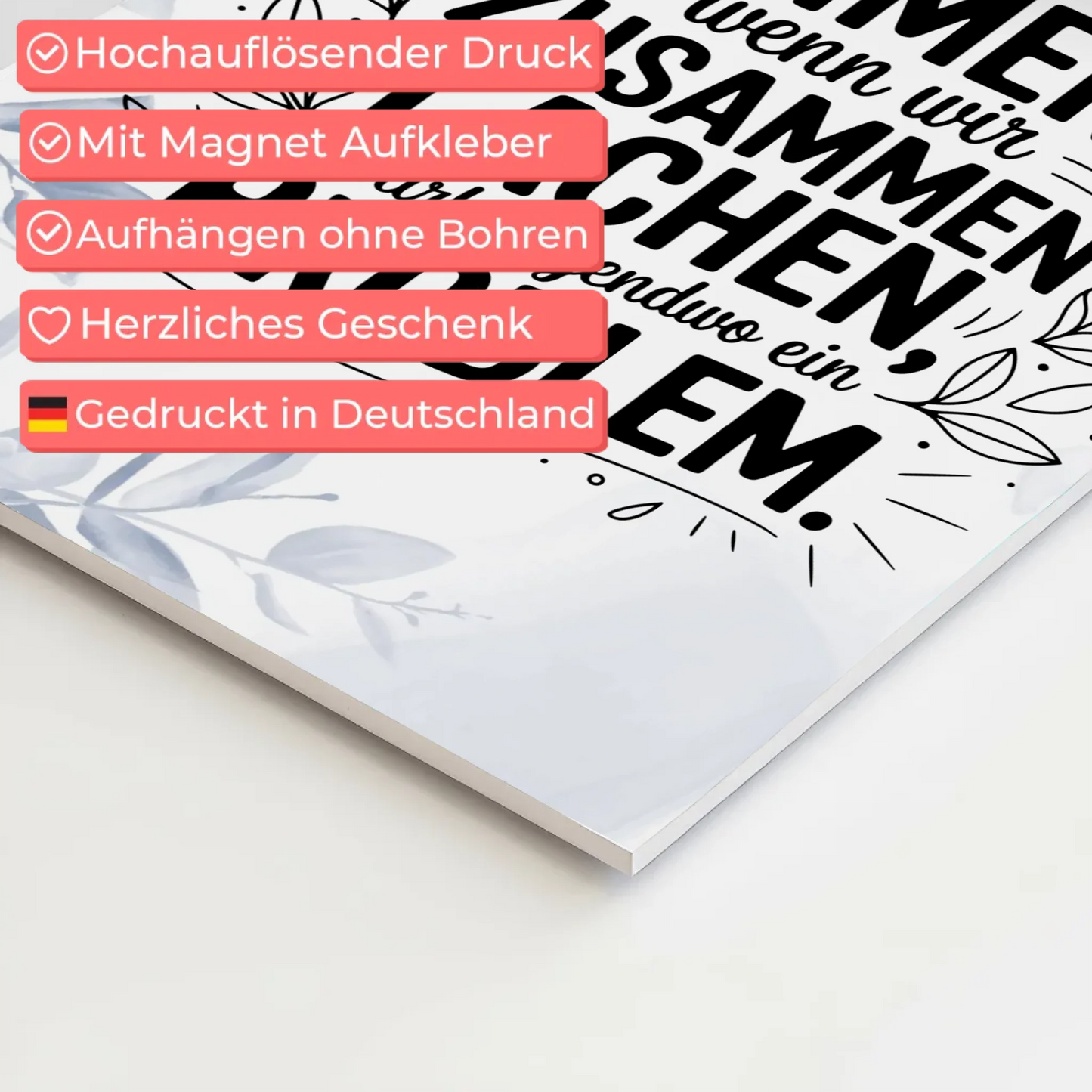 Magnet Poster mit Spruch Immer wenn wir zusammen lachen