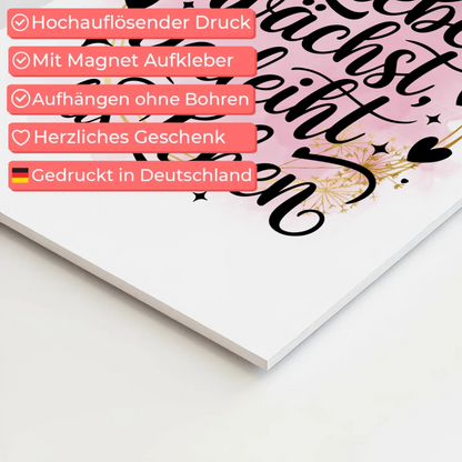 Magnet Poster Spruch Wo Liebe wächst gedeiht Leben