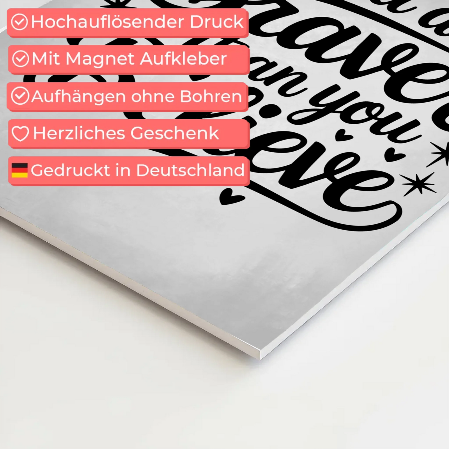 Magnet Poster Spruch You are braver than you believe