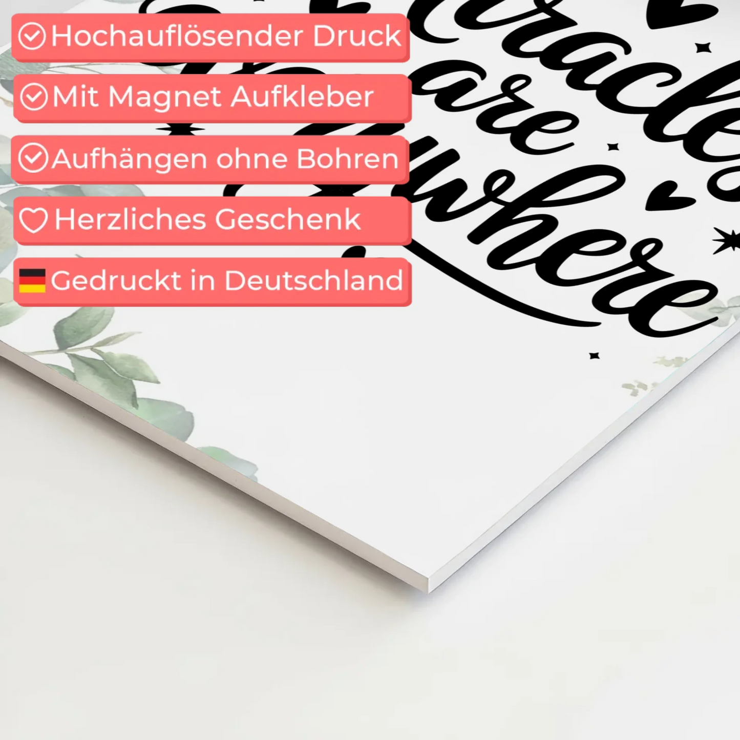 Magnet Poster mit Spruch Miracles are everywhere