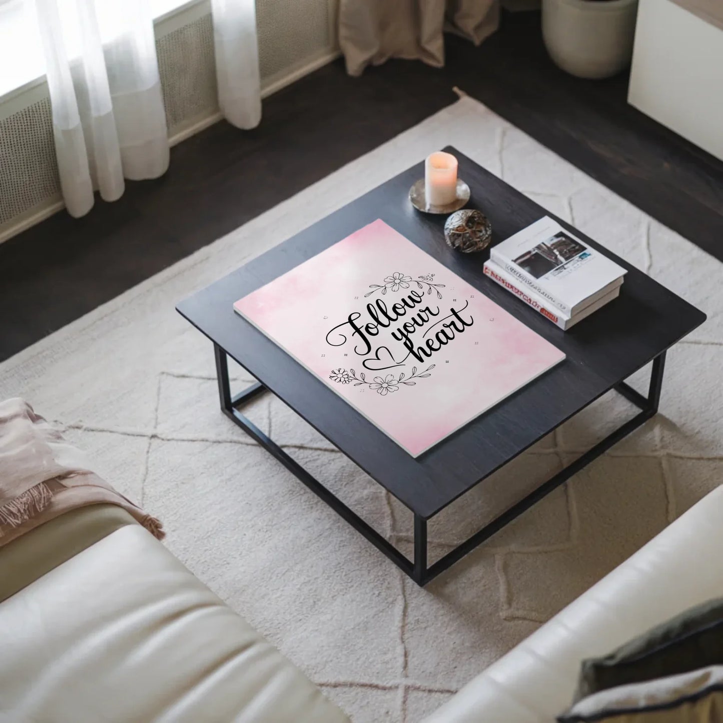 Spruch Fotoboard Magnet Wandbild Follow Your Heart