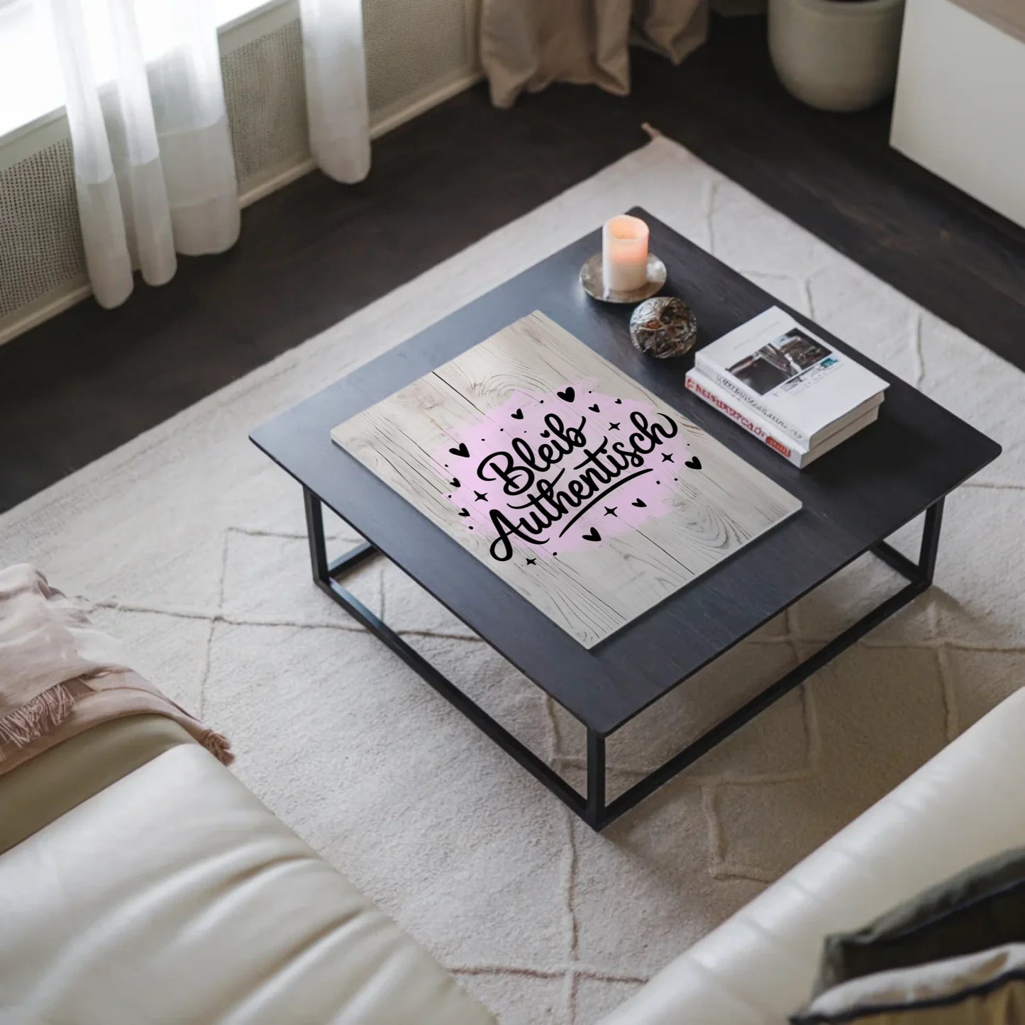 Magnet Poster Spruch Bleib authentisch personalisiert