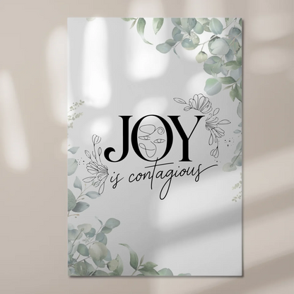 Magnet Poster Spruch Joy is Contagious Geschenkidee