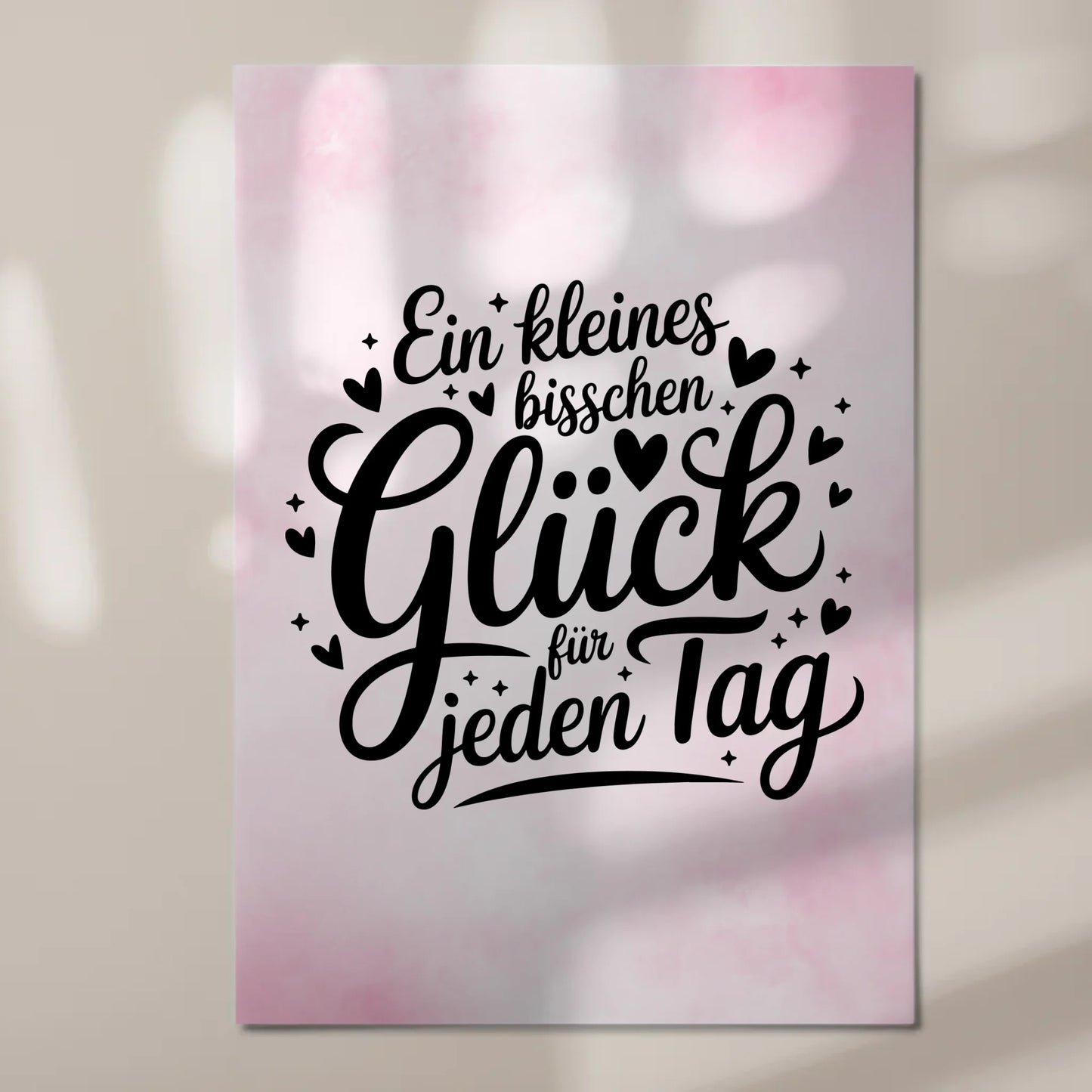 Sprüche Poster Magentisch - Glück für jeden Tag