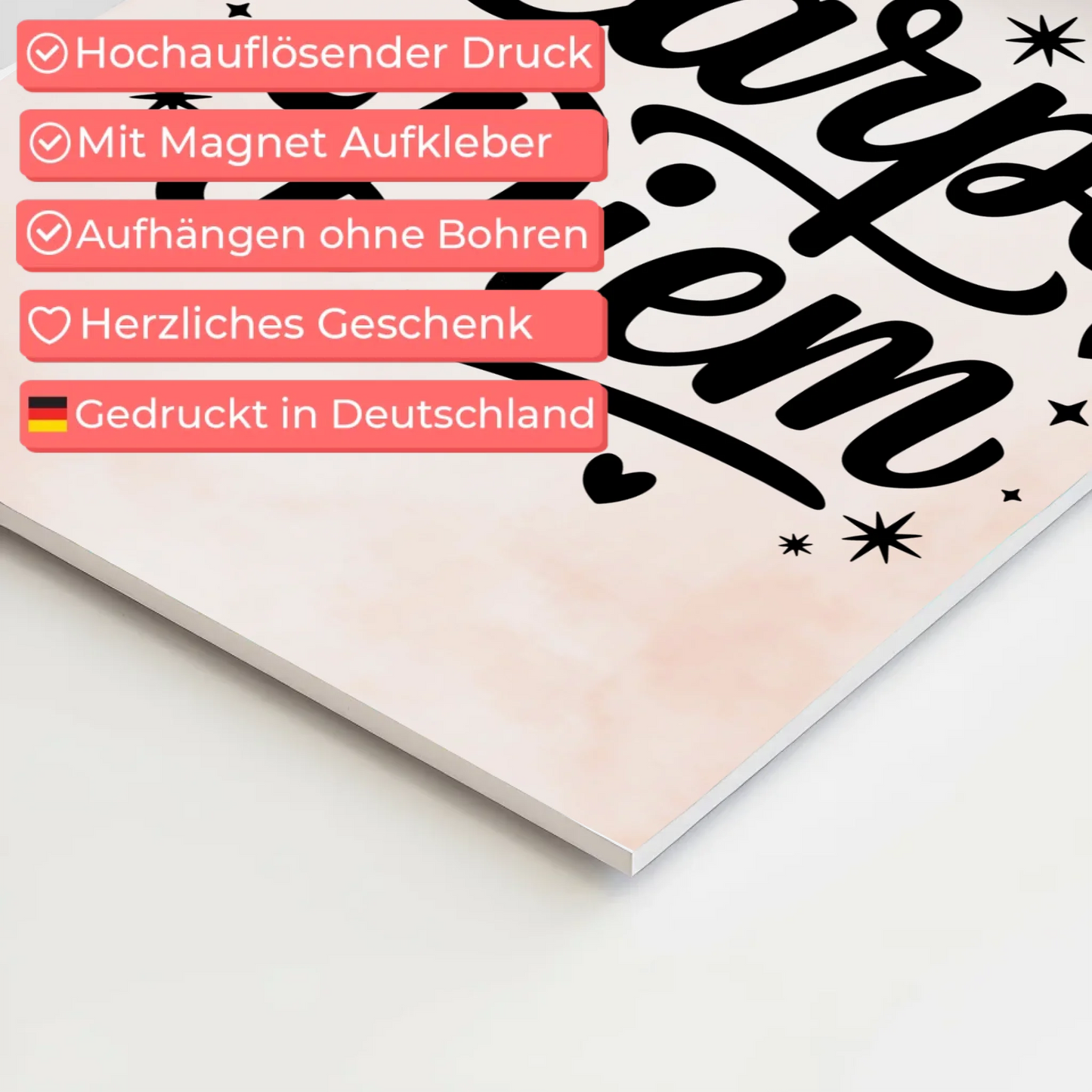 Carpe Diem Sprüche Poster Magentisch Personalisiert