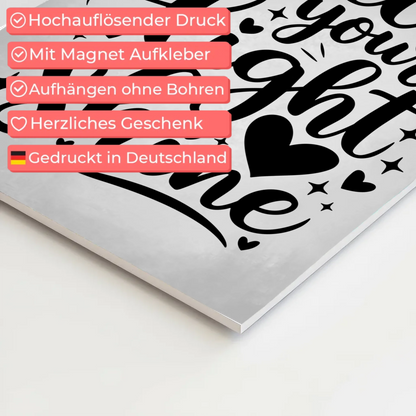 Magnet Poster mit Spruch Let your light shine Geschenk