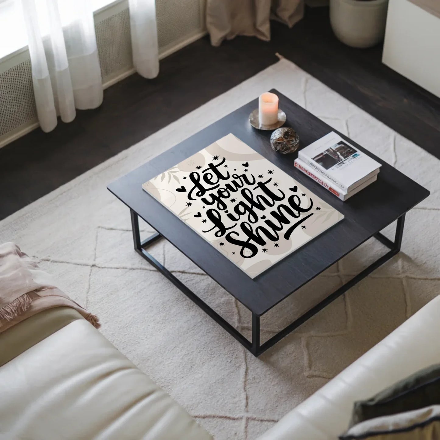 Magnet Poster Spruch Let Your Light Shine Geschenk