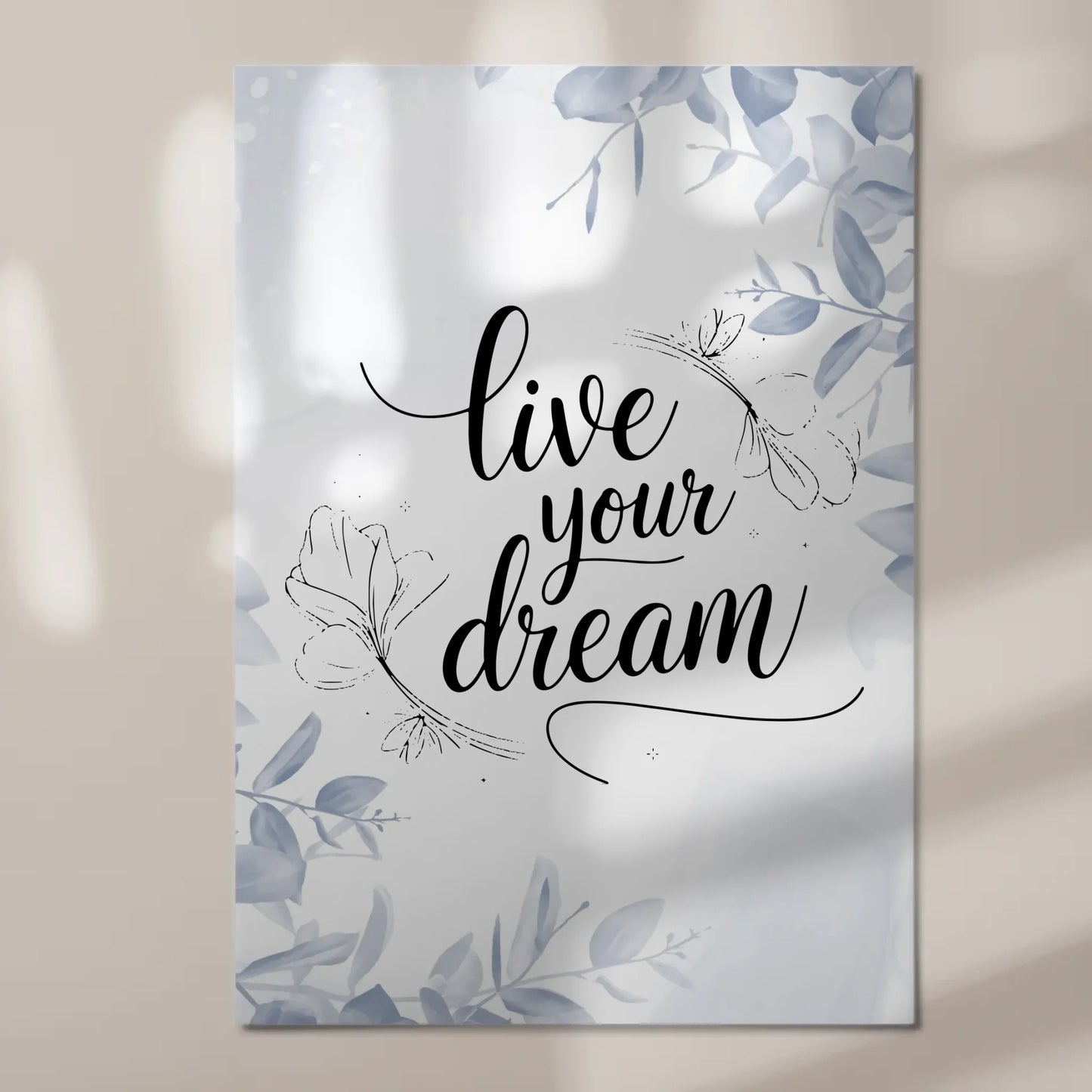 Sprüche Poster Magentisch - Live Your Dream Geschenk