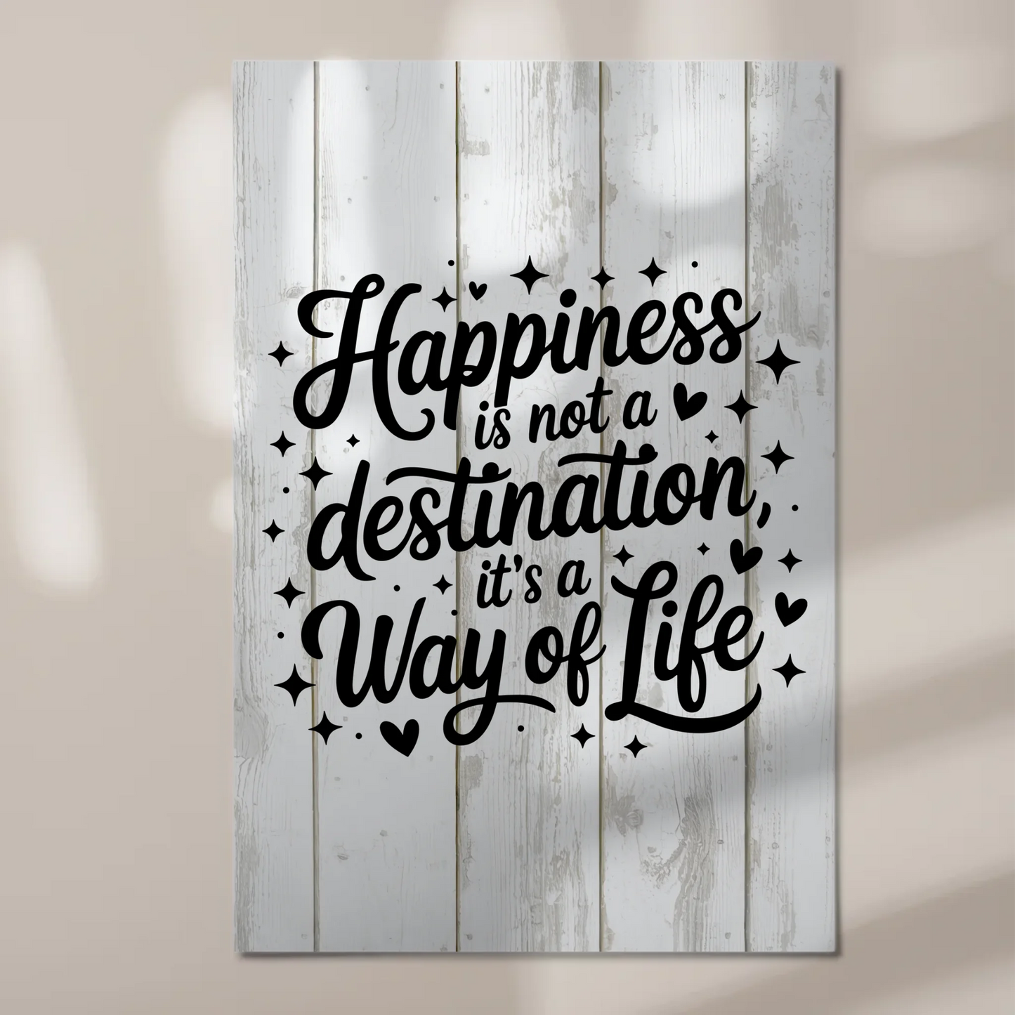 Magnet Poster mit Spruch Happiness is not a destination