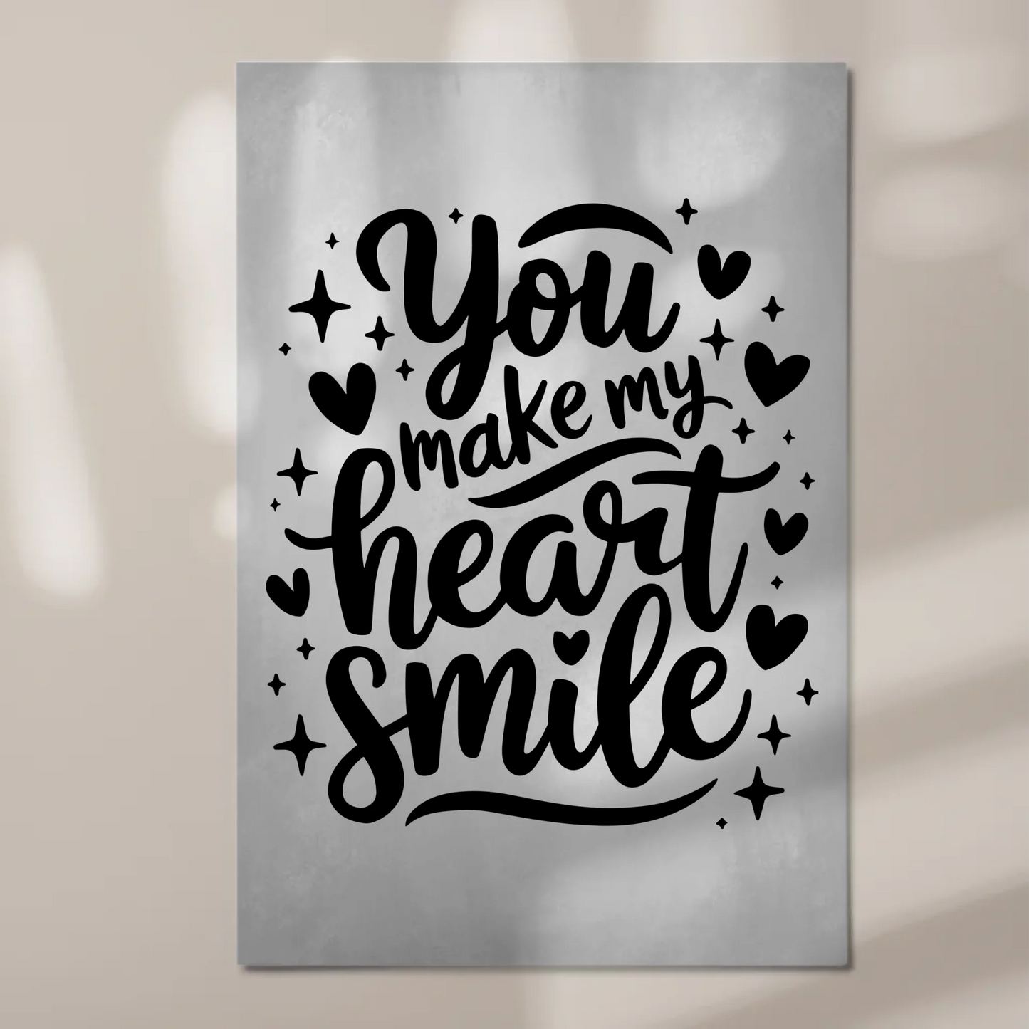 Spruch Fotoboard Magnet Wandbild You Make My Heart Smile