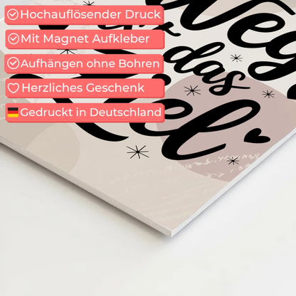 Sprüche Poster Magentisch Der Weg ist das Ziel Geschenk