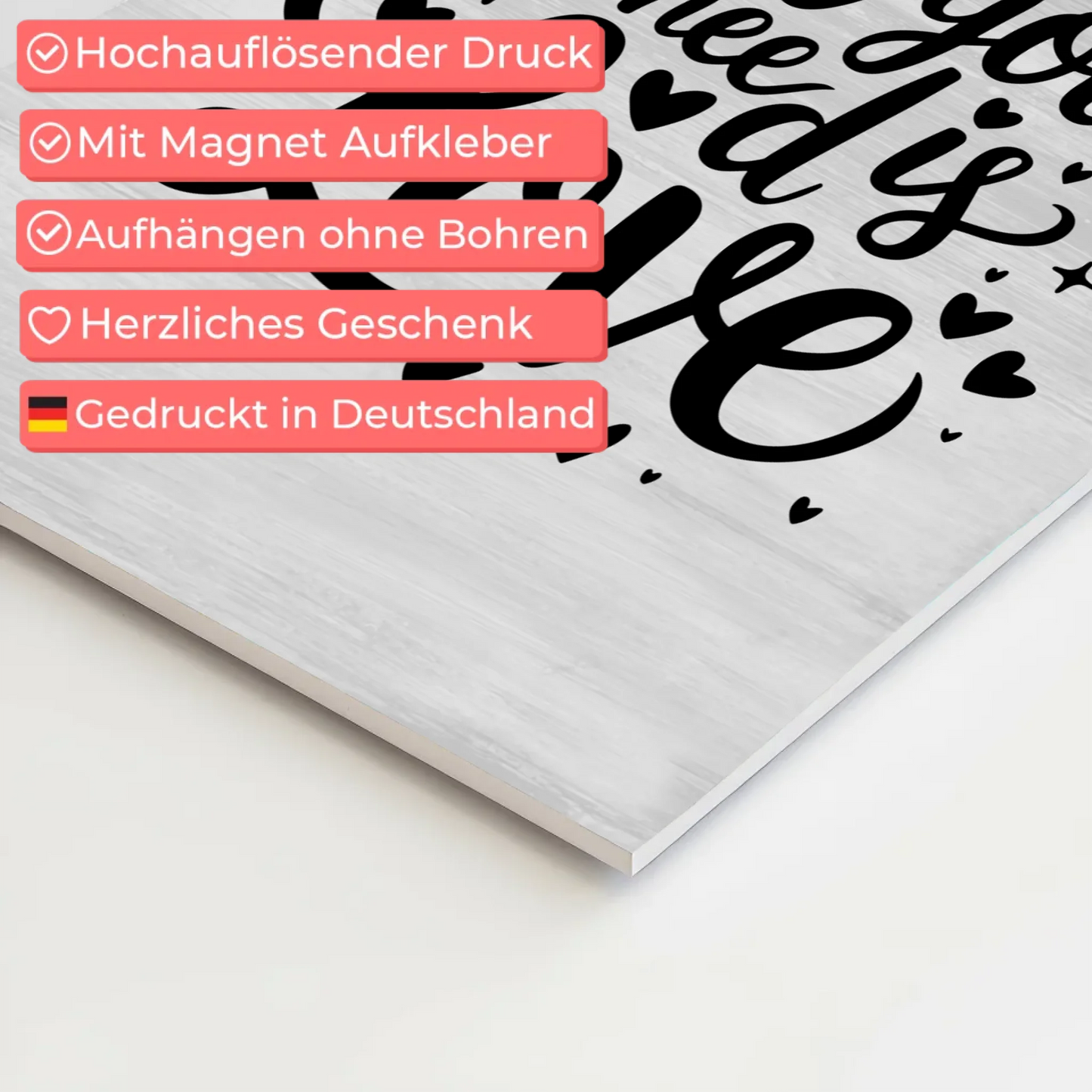 Sprüche Poster Magentisch All You Need Is Love Geschenk