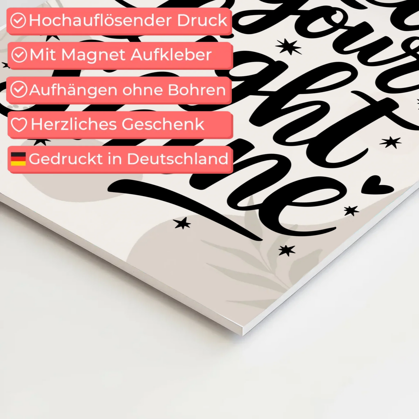 Magnet Poster Spruch Let Your Light Shine Geschenk