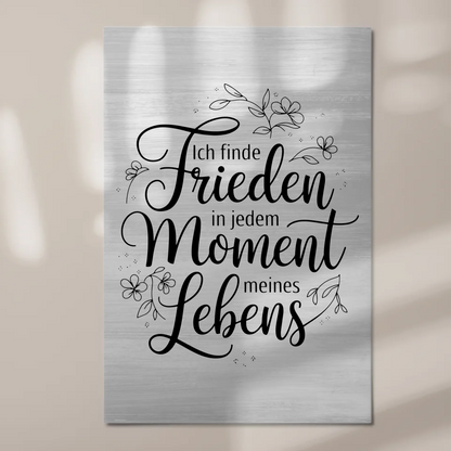 Magnetisches Sprüche Poster Affirmation Frieden im Leben