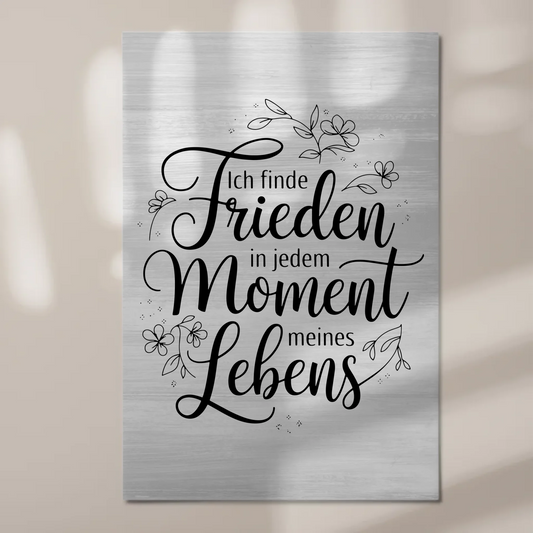 Magnetisches Sprüche Poster Affirmation Frieden im Leben