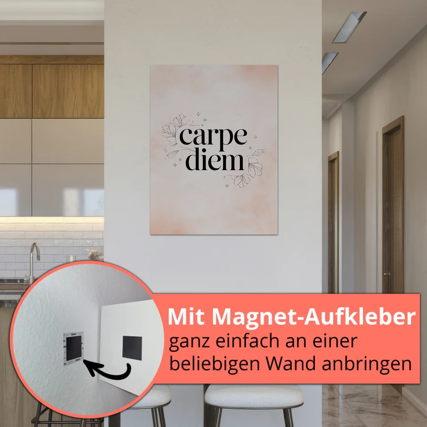 Magnet Poster mit Spruch Carpe Diem personalisiert