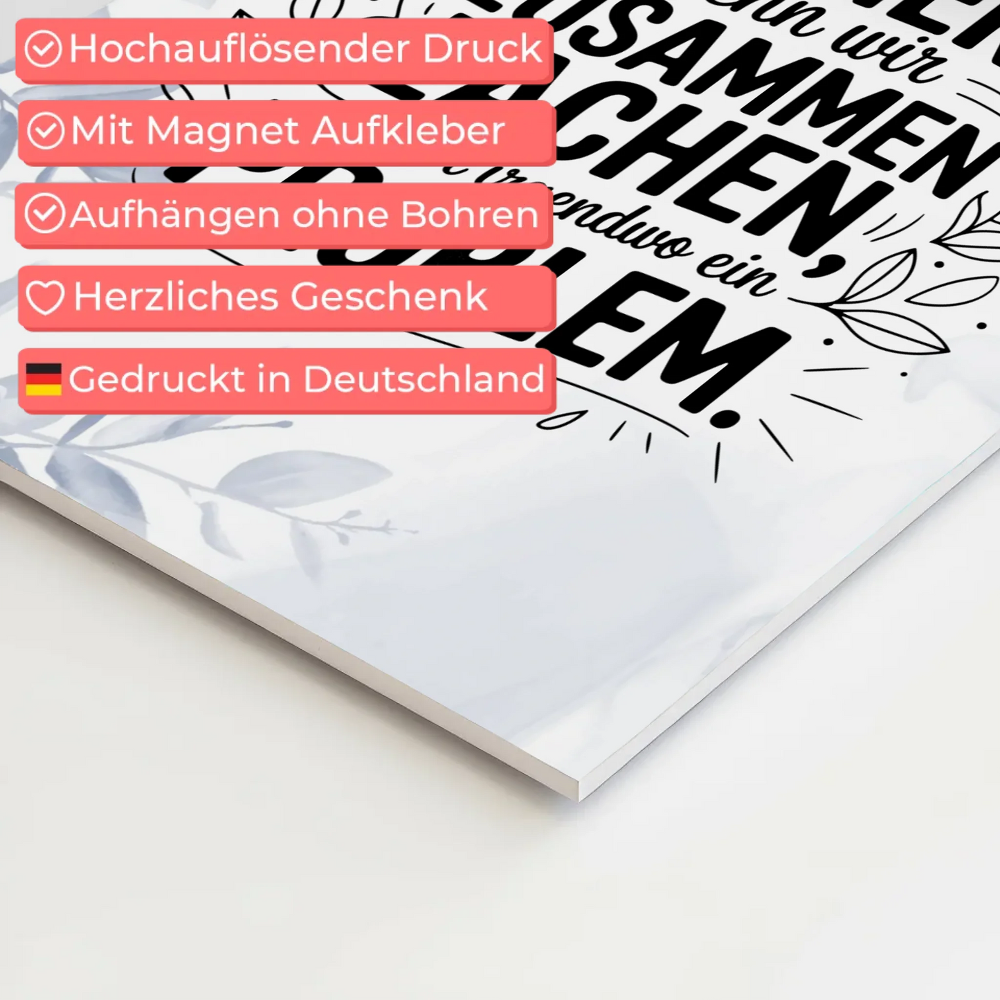 Magnet Poster mit Spruch Immer wenn wir zusammen lachen