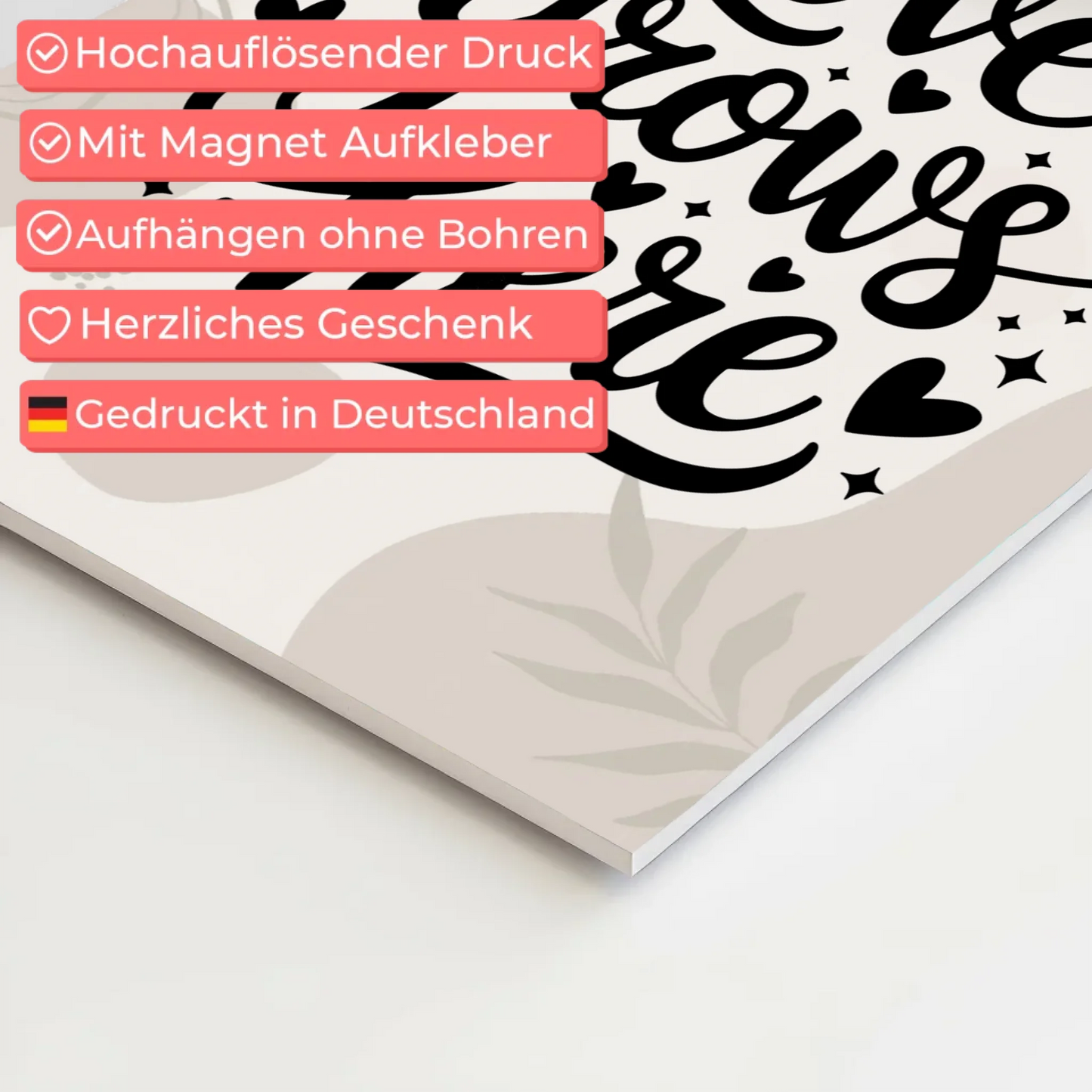 Magnet Poster mit Spruch Love grows here Geschenk