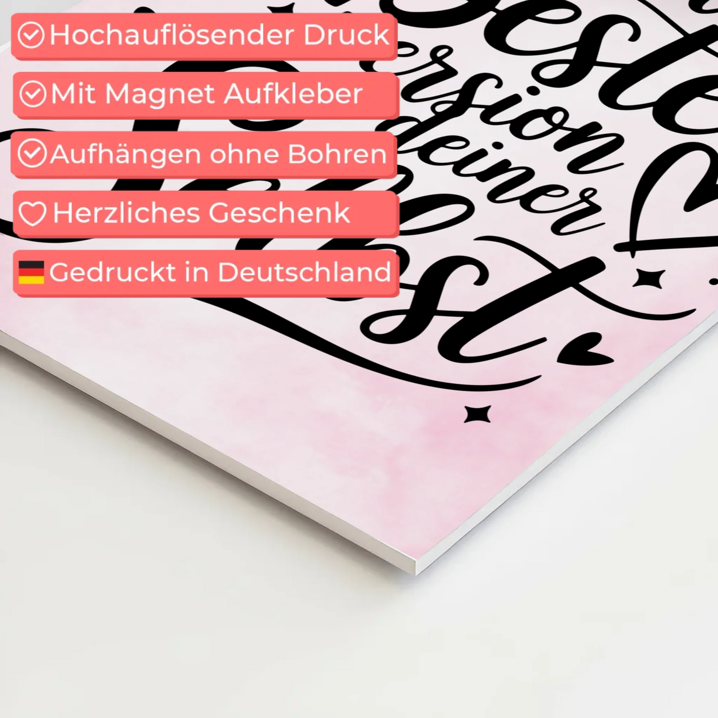 Magnet Poster Spruch Sei die beste Version deiner selbst