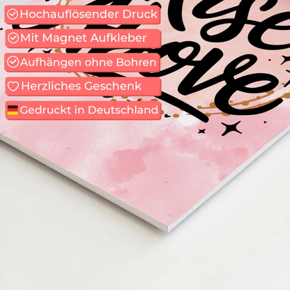Magnet Poster mit Spruch Rise Above personalisiert