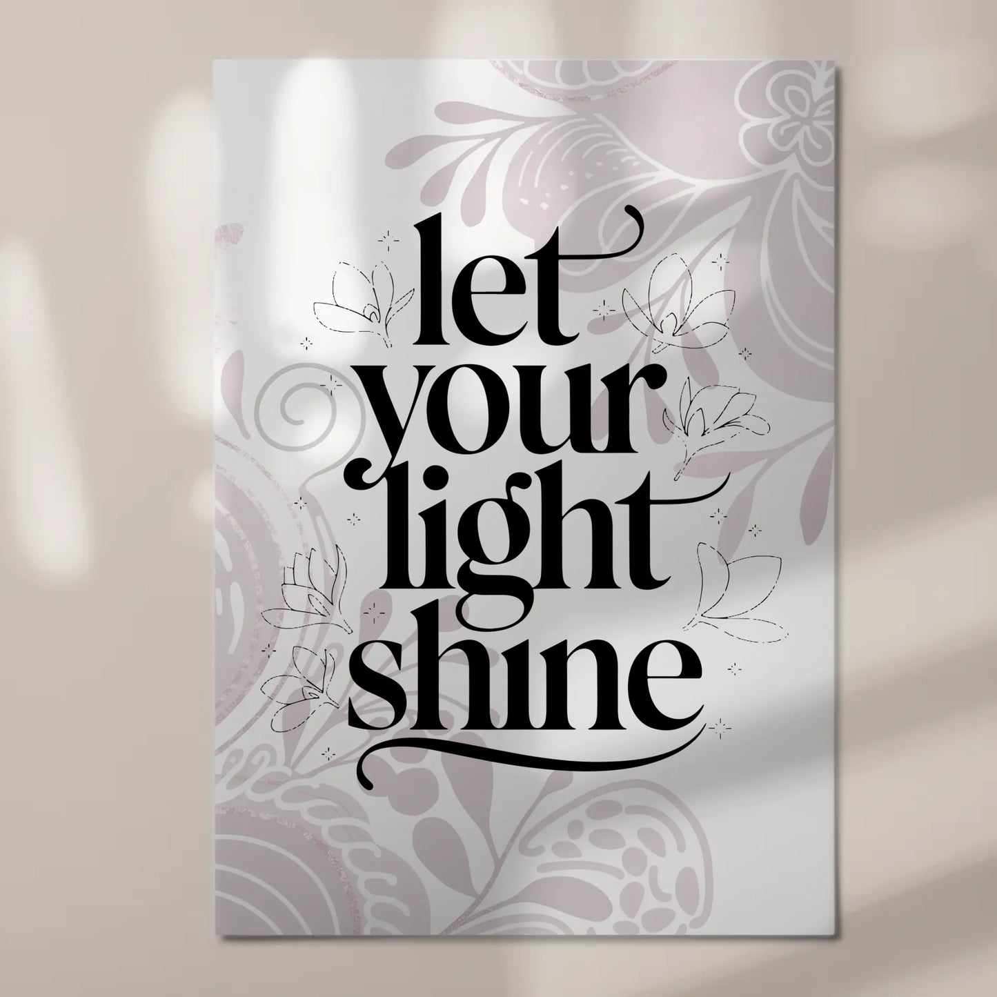 Spruch Fotoboard Magnet Wandbild Let Your Light Shine