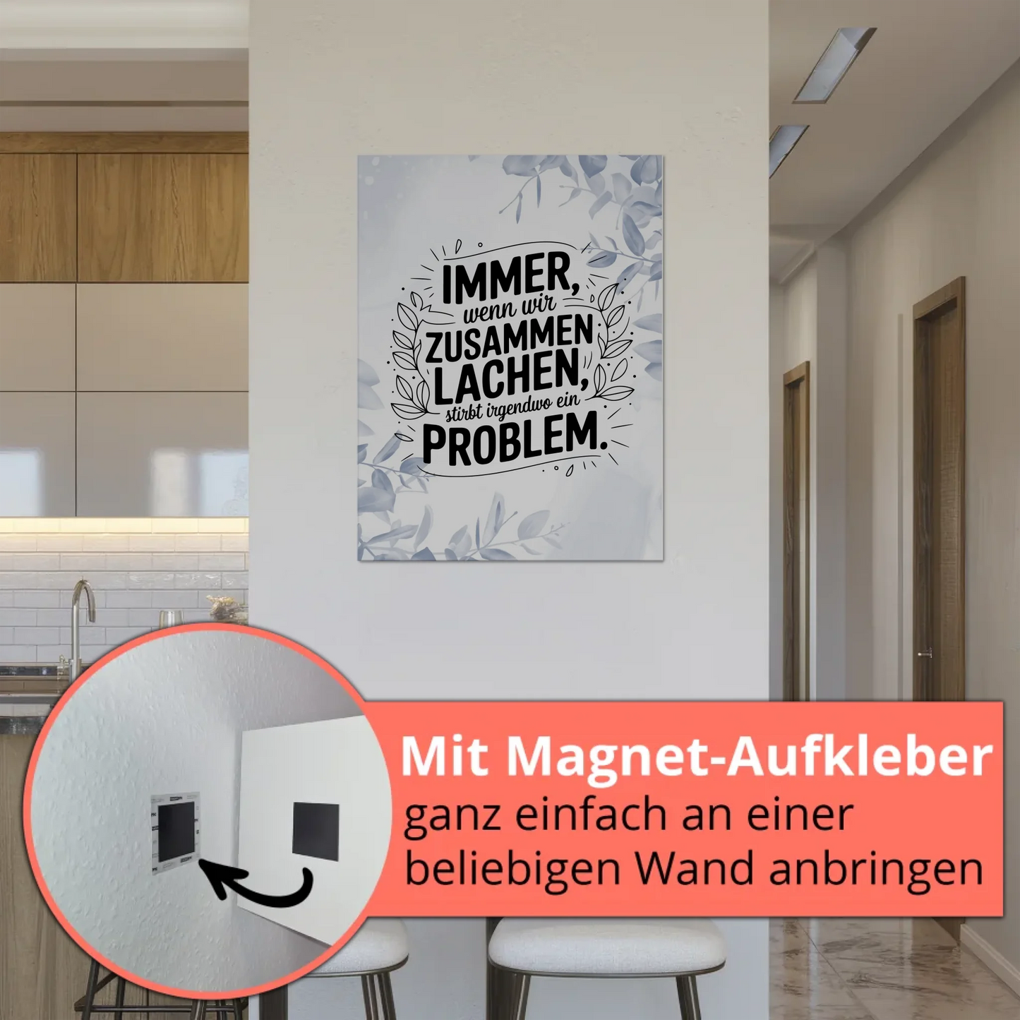 Magnet Poster mit Spruch Immer wenn wir zusammen lachen