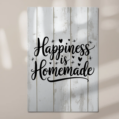 Happiness is Homemade Spruch Fotoboard Magnet Wandbild