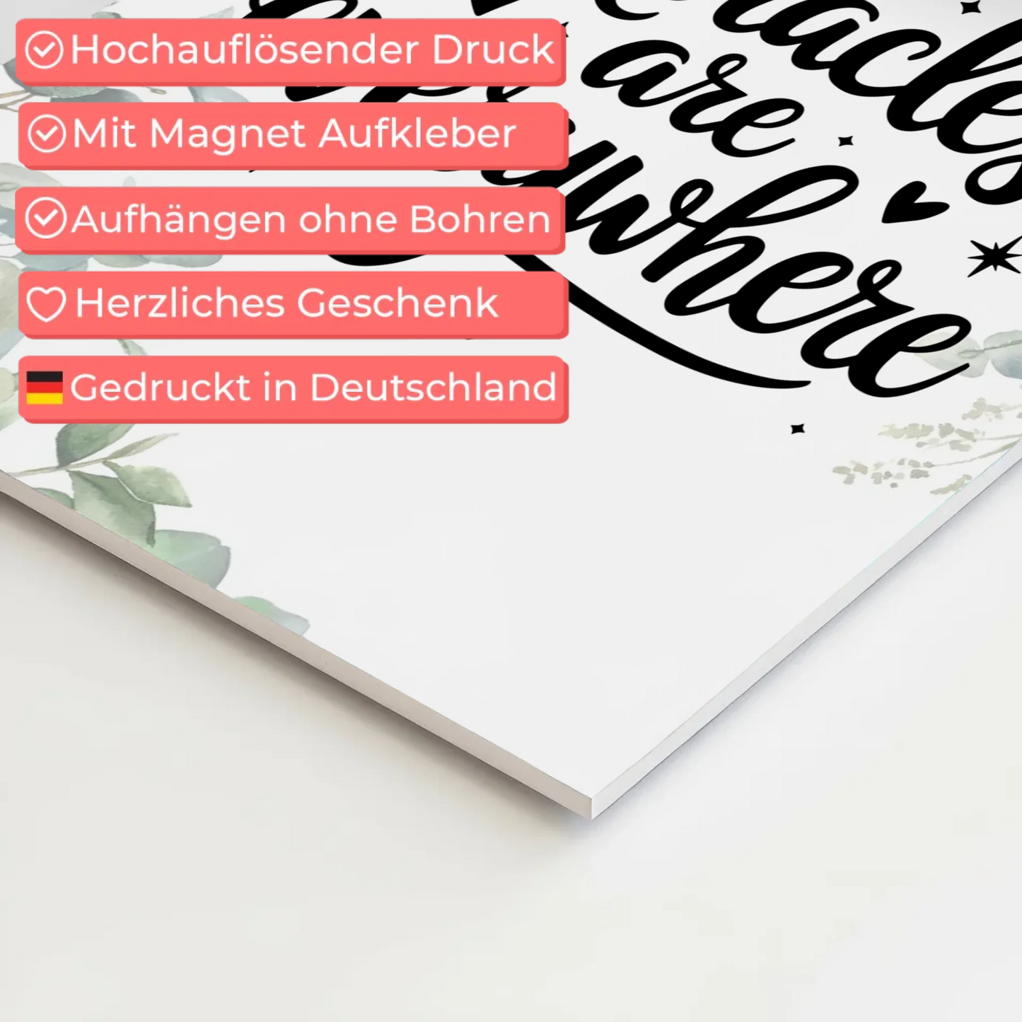 Magnet Poster mit Spruch Miracles are everywhere