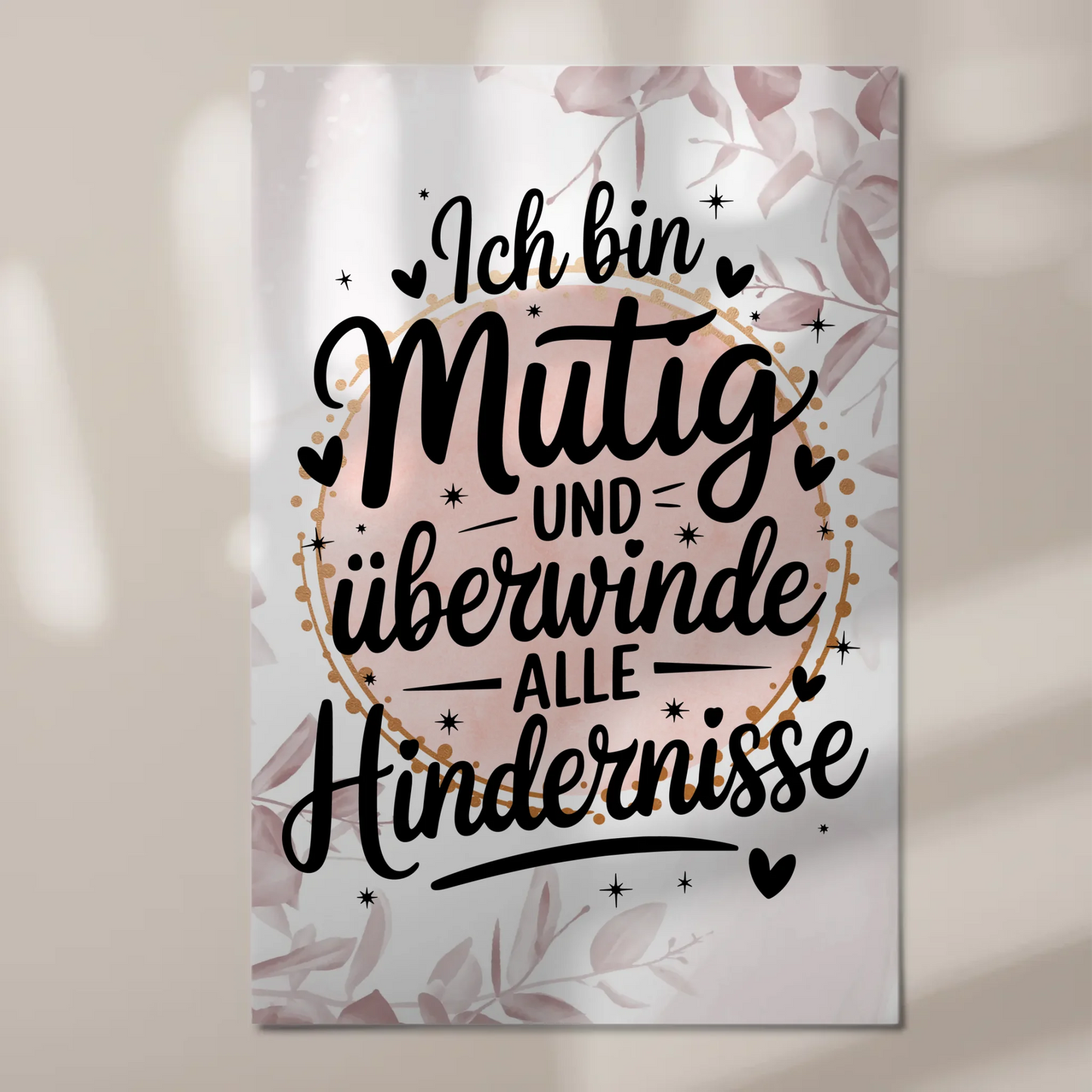 Magnetisches Wandbild Spruch Affirmation Ich bin mutig