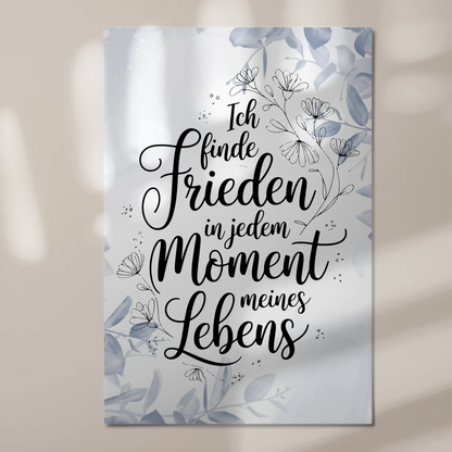 Magnet Poster mit Spruch Affirmation Positiv Frieden Leben