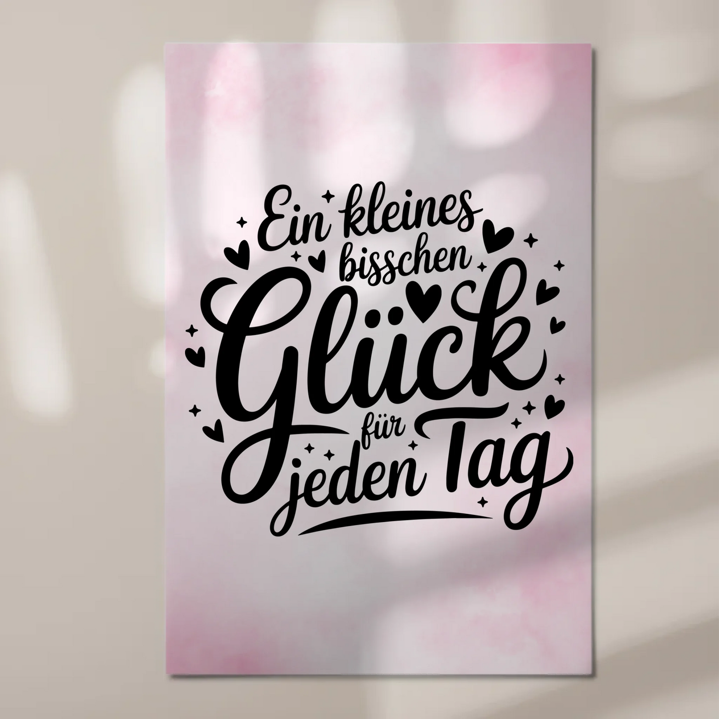 Sprüche Poster Magentisch - Glück für jeden Tag
