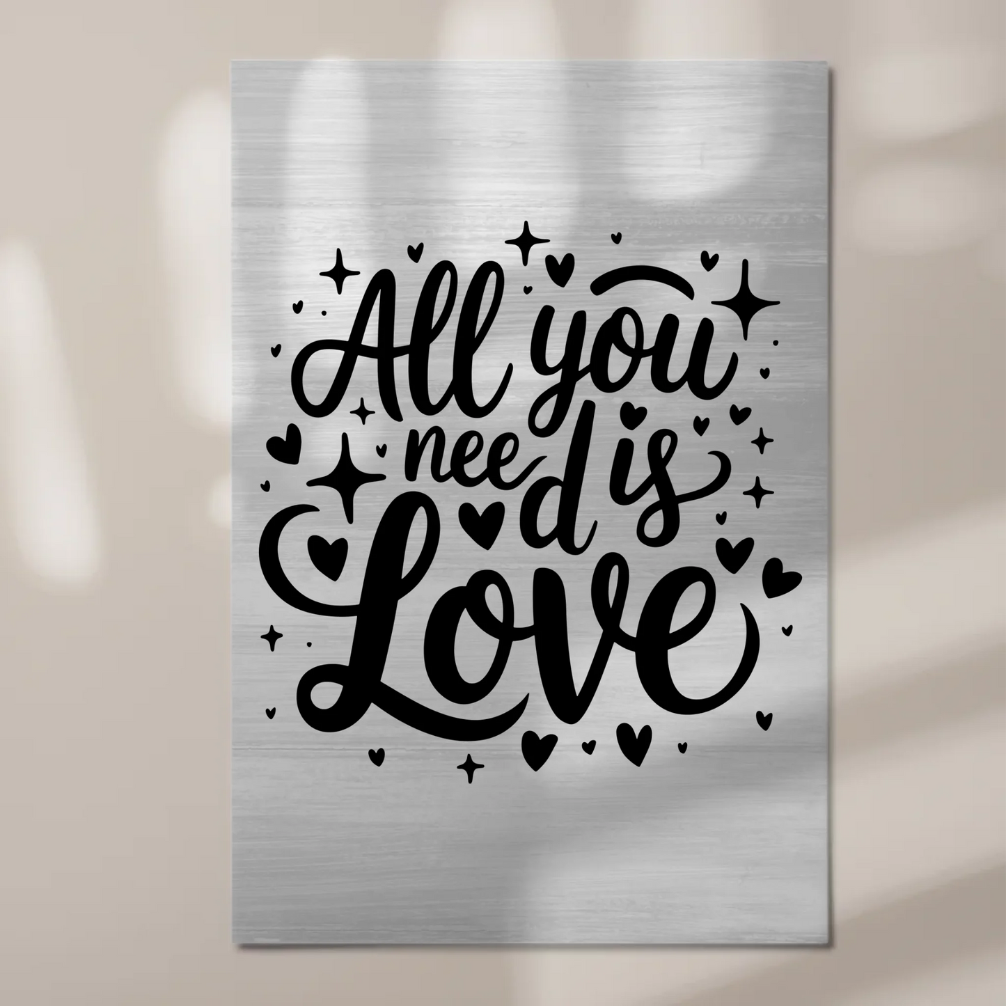 Sprüche Poster Magentisch All You Need Is Love Geschenk