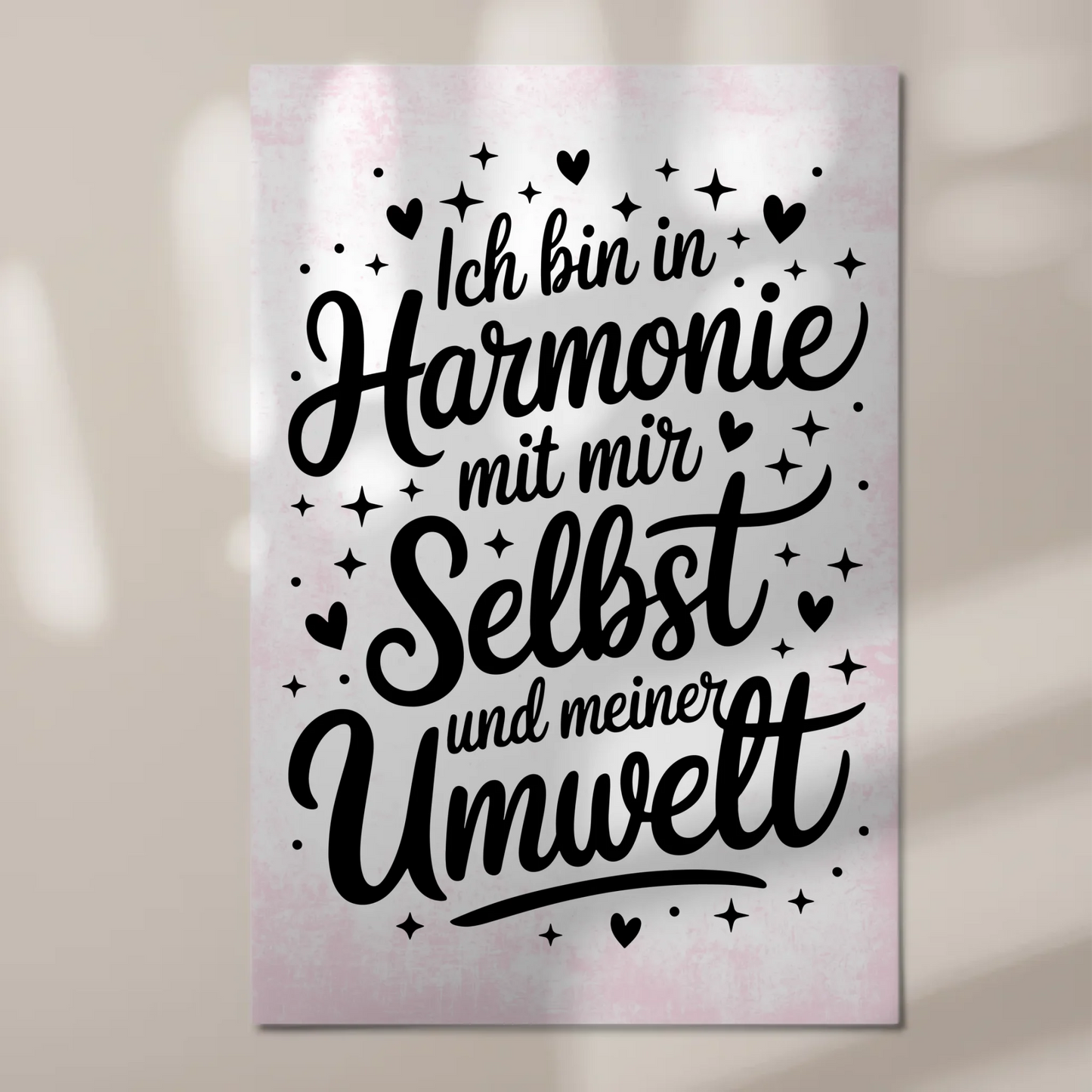 Affirmation Magnet Wandbild Positiv Ich bin in Harmonie