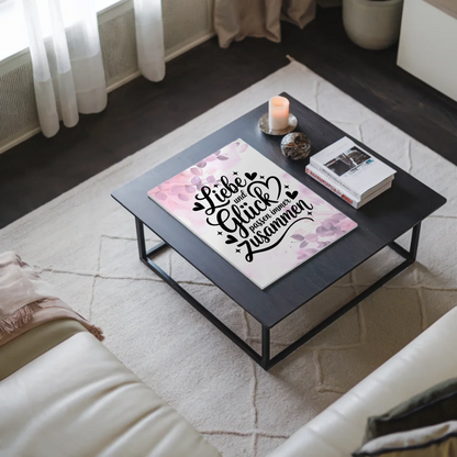 Spruch Fotoboard Magnet Wandbild Liebe Glück Geschenk