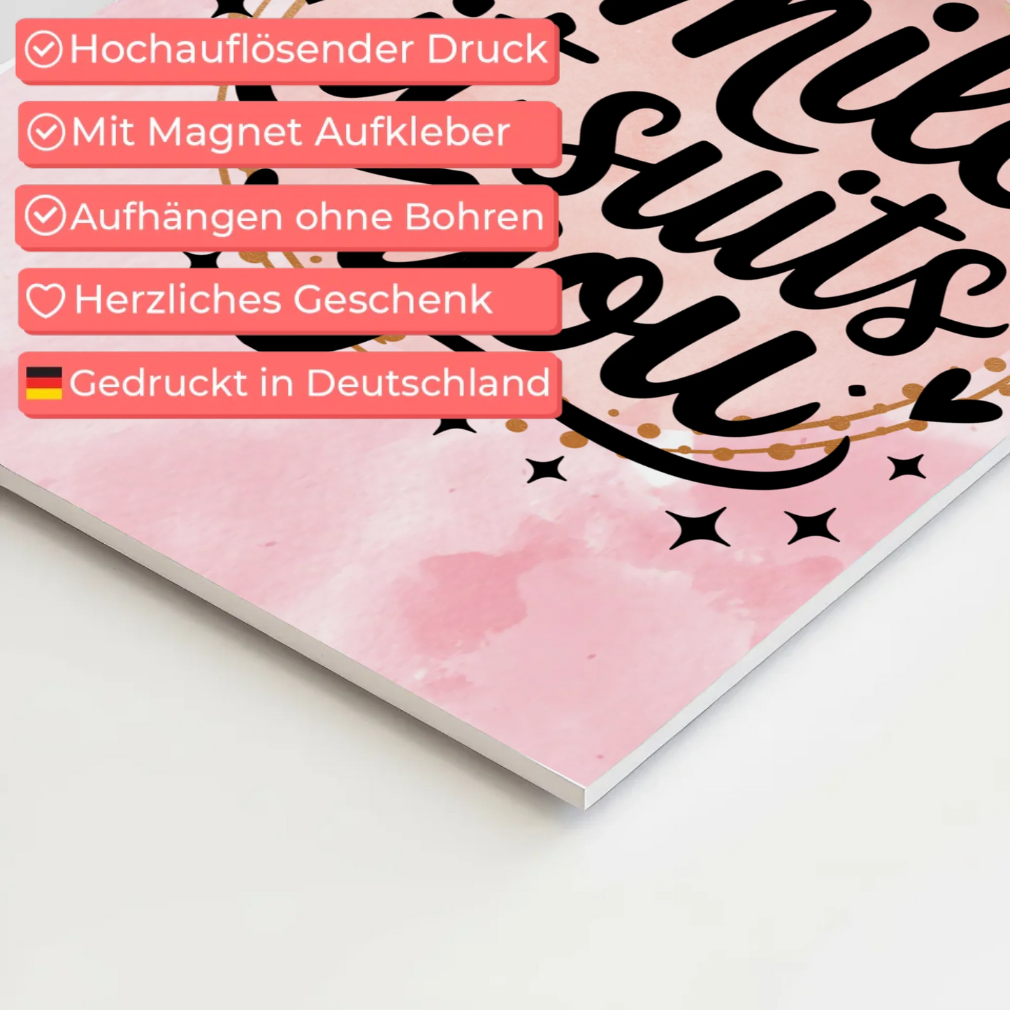 Spruch Fotoboard Magnet Wandbild Smile it suits you