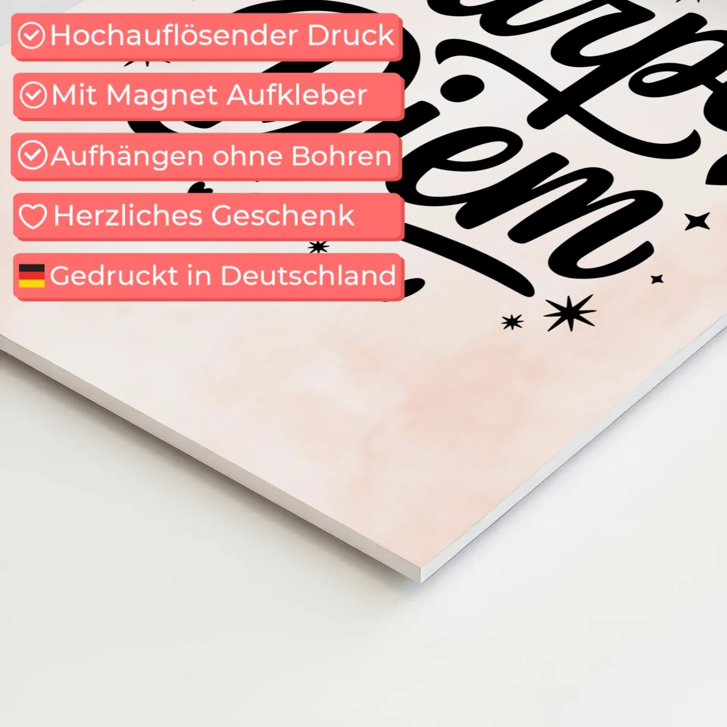 Carpe Diem Sprüche Poster Magentisch Personalisiert