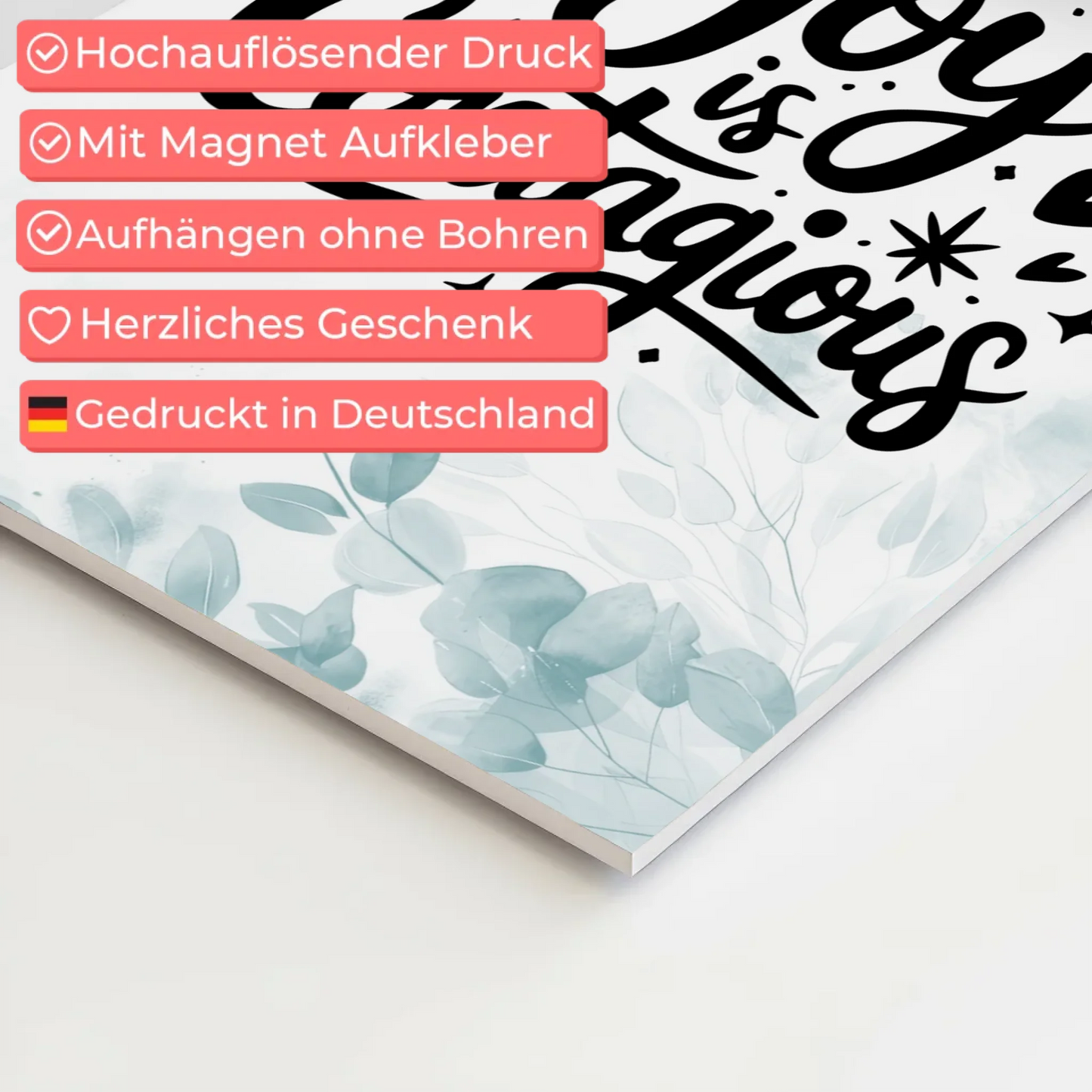 Magnet Poster Spruch Joy is Contagious personalisiert