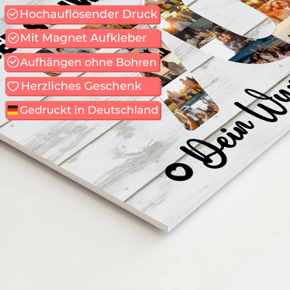 Magnetisches Fotoboard mit Unterschriften 70 Geburtstag Schwiegerpapa