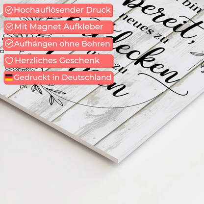 Spruch Affirmation Magnet Wandbild Positiv Neues Lernen