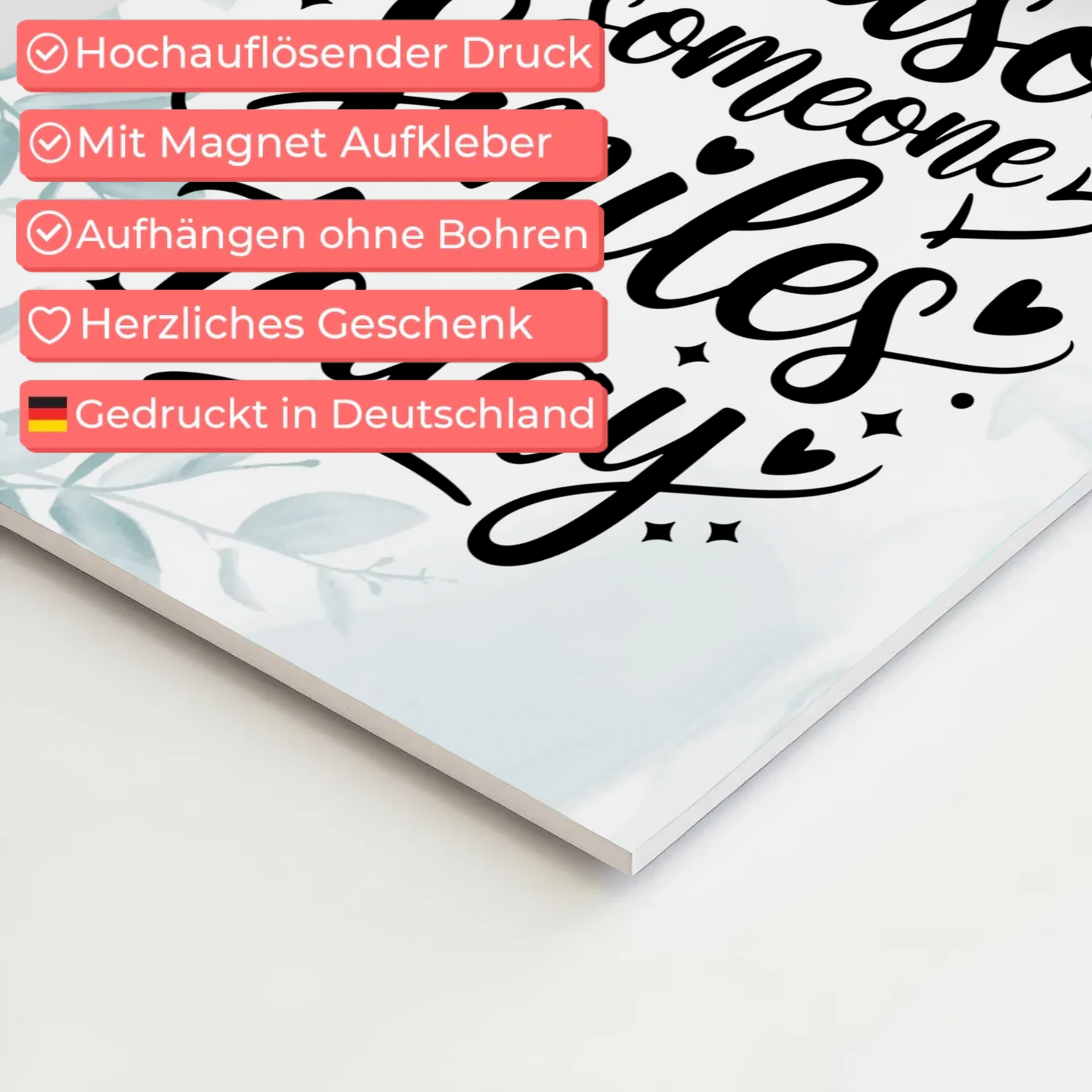 Magnet Poster Spruch Be the Reason Someone Smiles Heute