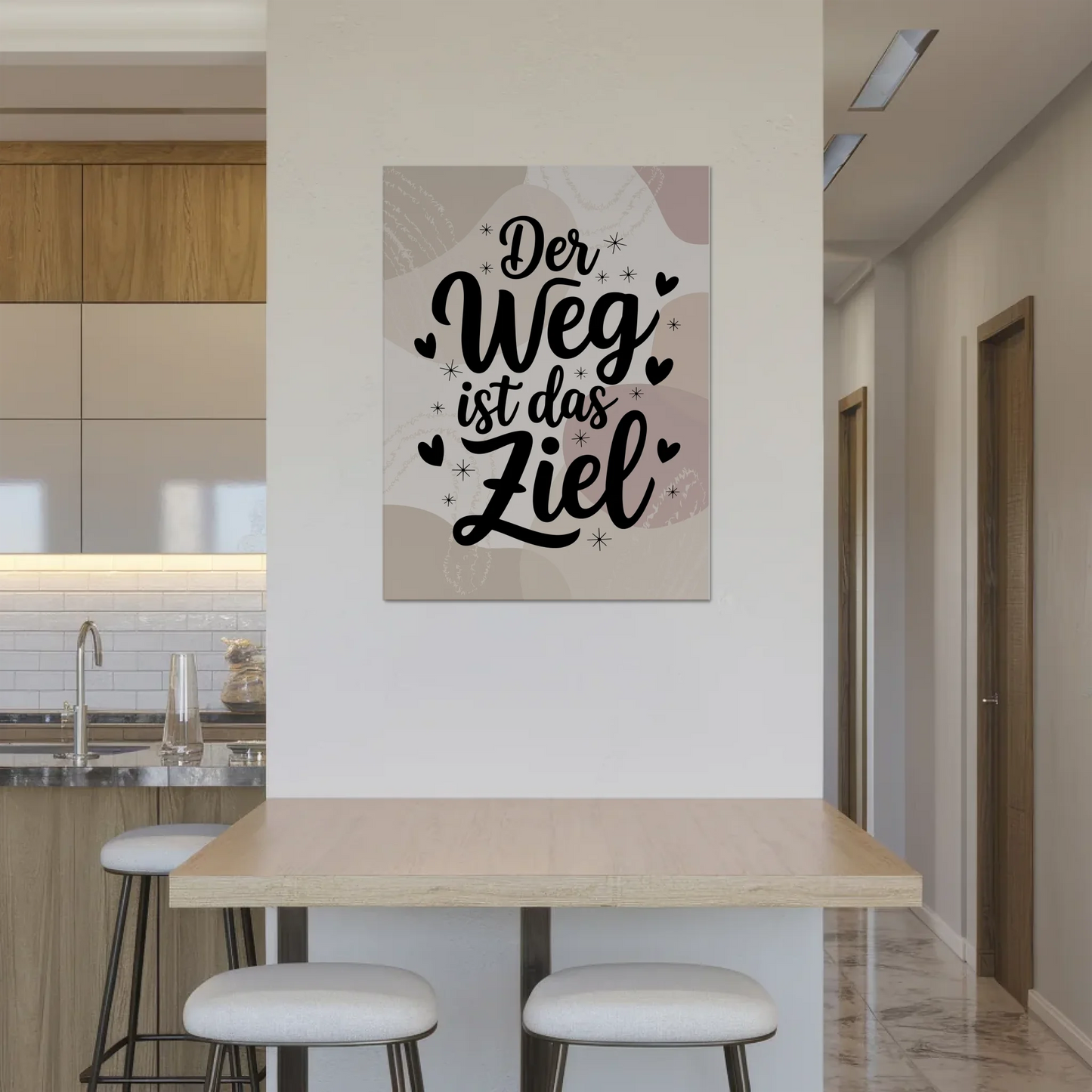 Sprüche Poster Magentisch Der Weg ist das Ziel Geschenk