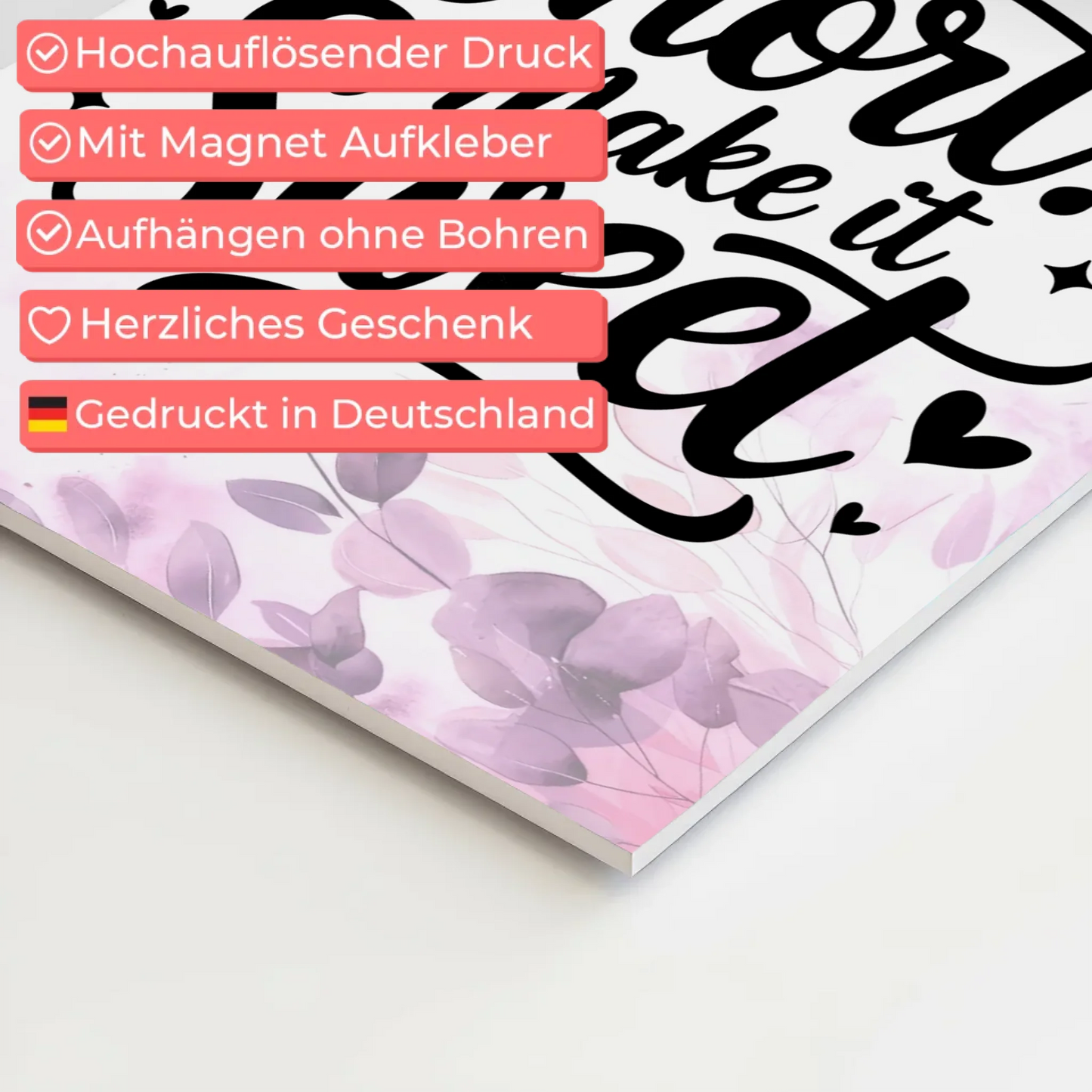 Sprüche Poster Magentisch Life is Short Make it Sweet