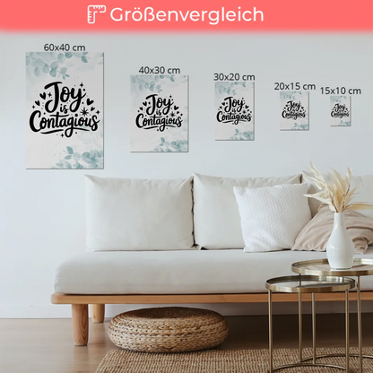 Magnet Poster Spruch Joy is Contagious personalisiert