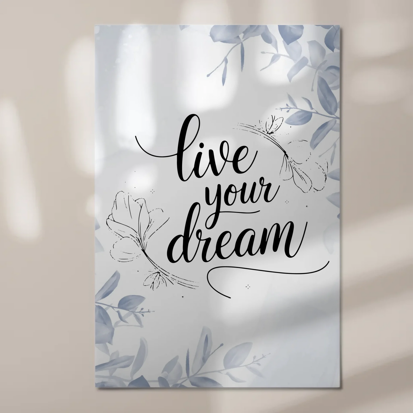 Sprüche Poster Magentisch - Live Your Dream Geschenk