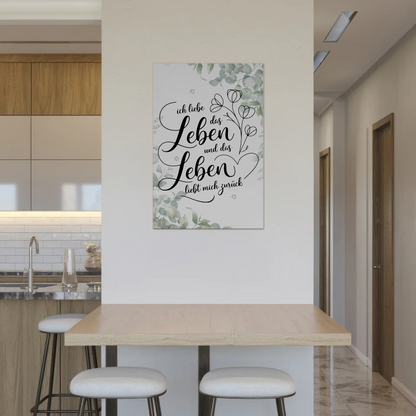 Affirmation Magnet Poster Spruch Ich liebe das Leben